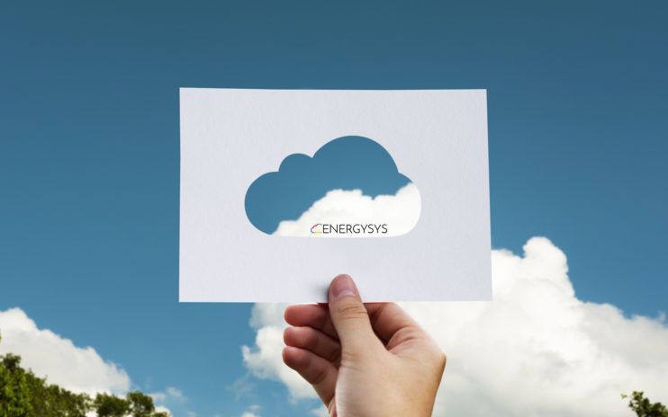 Image of cut out cloud with Energy at the centre, representing the EnergySys Cloud Platform