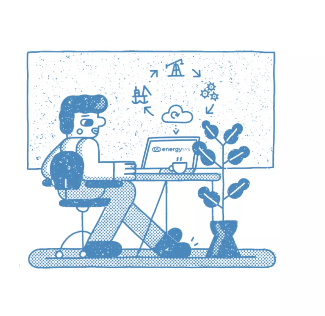 Blue-workspace