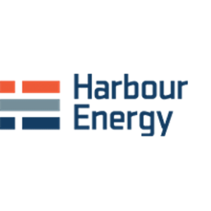 Harbour Energy logo with red and blue flag icon