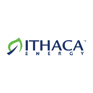 Ithaca Energy logo with green leaf icon