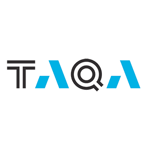 TAQA blue and black alternating logo