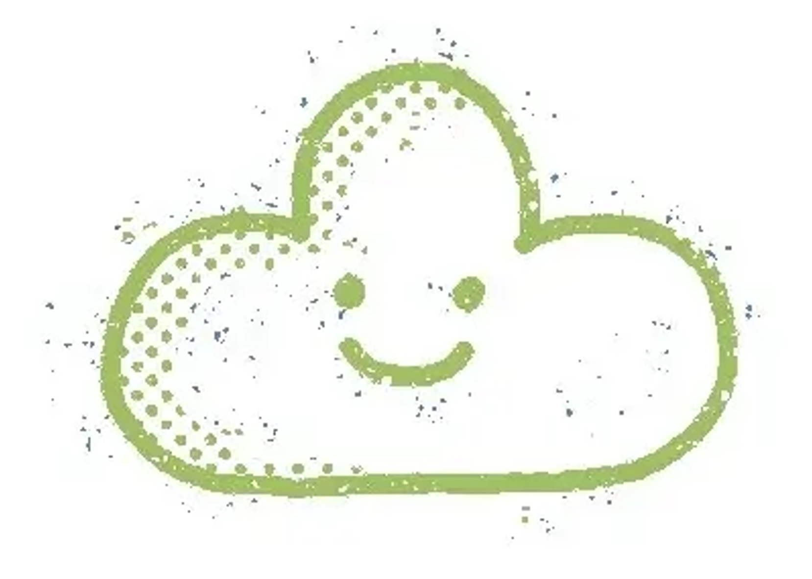 Smiling green cloud
