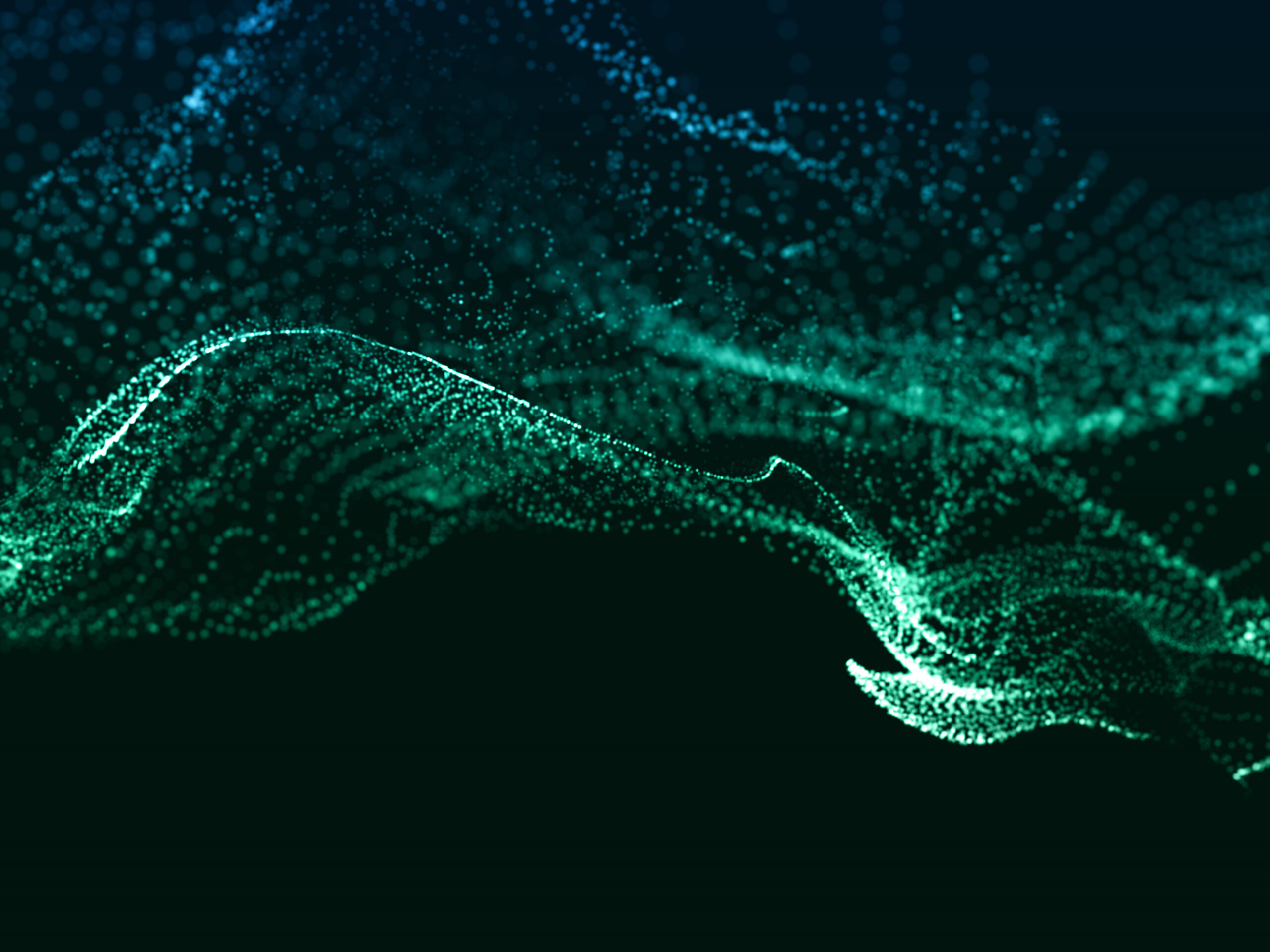 3D render of flowing abstract particles