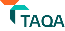 TAQA logo: teal and orange geometric icon next to the teal TAQA wordmark.